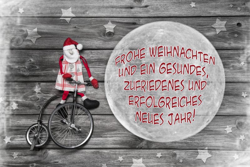 Deutsche Weihnachtsgrußkarte mit fröhlichem Weihnachten des Textes und succes lizenzfreie stockbilder Deutsche Weihnachtsgrußkarte mit fröhlichem Weihnachten des Textes und succes lizenzfreie stockbilder