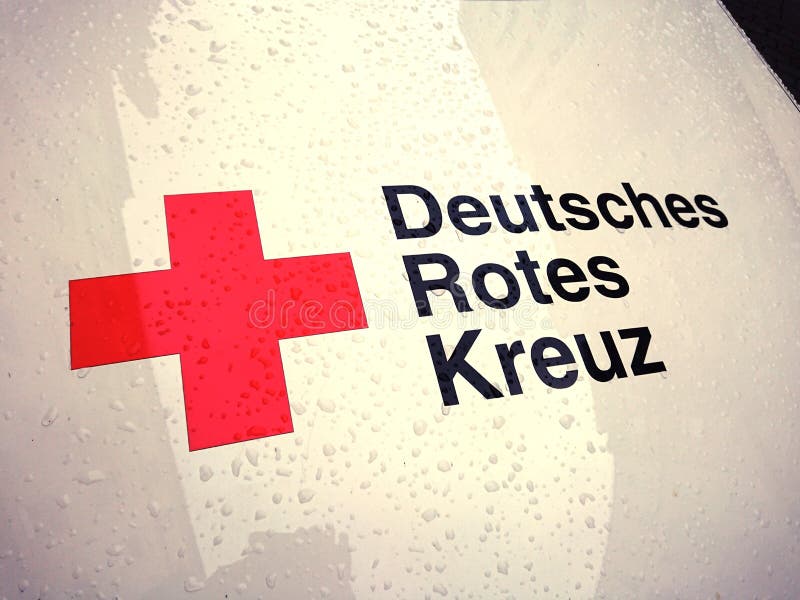 Deutsches Zeichen Des Roten Kreuzes Redaktionelles Stockbild Bild von
