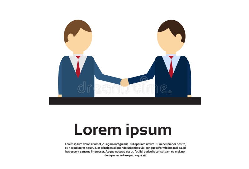 Download Deux Homme D'affaires Hand Shake, Concept D'accord De Poignée De Main D'homme D'affaires Illustration de Vecteur - Illustration du salutation, copie: 77157832