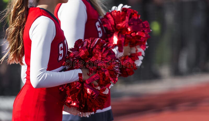 poignée en plastique pompons franges pour squad cheerleaders