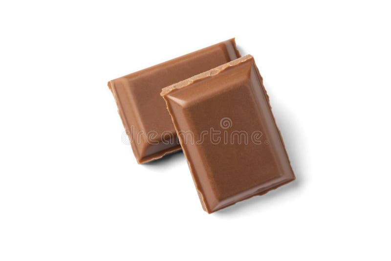 Deux tranches de chocolat au lait photo stock Deux tranches de chocolat au lait photo stock