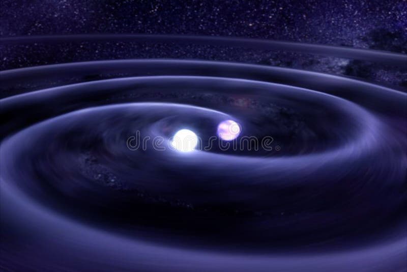 Deux trous noirs à proximité, sucer la matière. Des ?l?ments de cette image ont ?t? fournis par la NASA images stock Deux trous noirs à proximité, sucer la matière. Des ?l?ments de cette image ont ?t? fournis par la NASA images stock