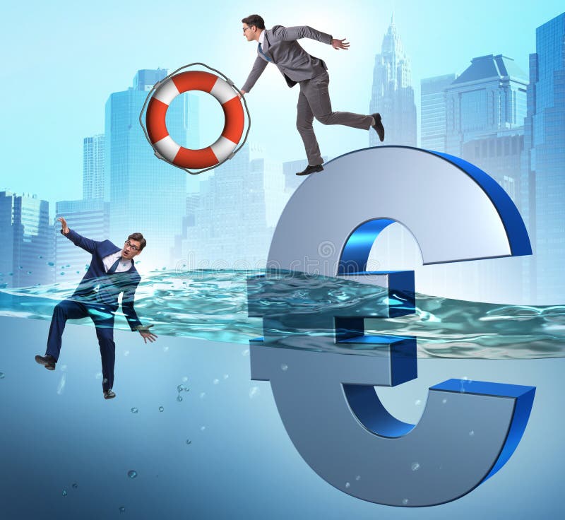 Waardedaling van de euro en wisselkoersconcept stock foto's