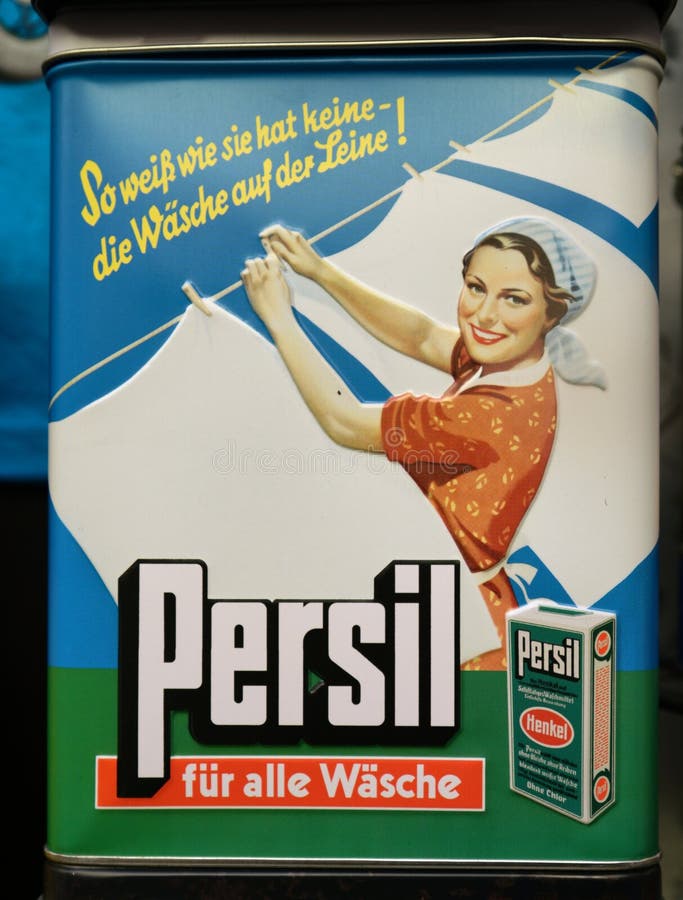 Vintage Tin of Persil Laundry Soap royalty free stock image