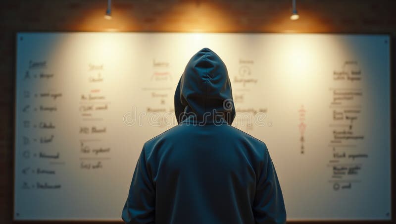 Developer Analyzing a Storyboard for Software Development royalty free stock photos
