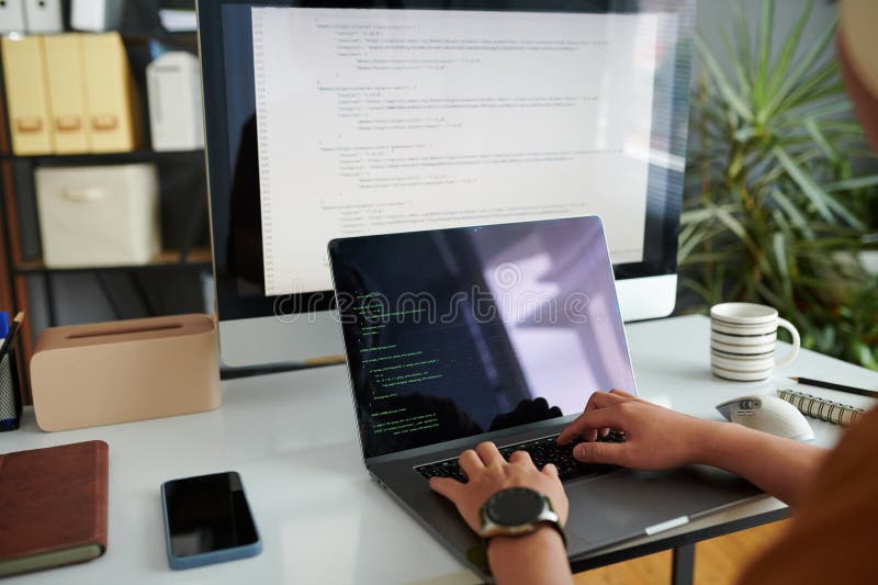 Developer Testing Programming Code royalty free stock image