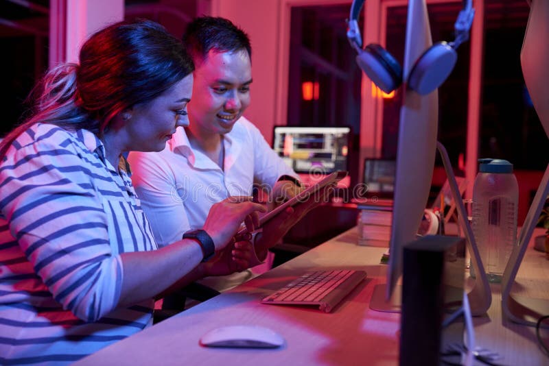 Developers Testing New Application stock photos