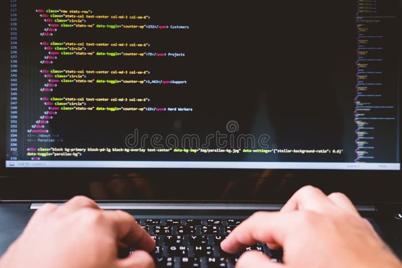 Developing programming and coding technologies on desk white blurry screen, Website design, Programmer working in a software develop company office,Data processing center, copy space. Program coding working stock images, royalty-free photos and pictures