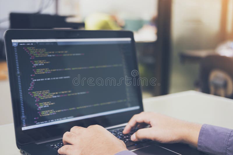 Developing programming and coding technologies on desk white, Website design, Programmer working in a software develop company office,Data processing center, Server room. Developing programmer stock images, royalty-free photos and pictures