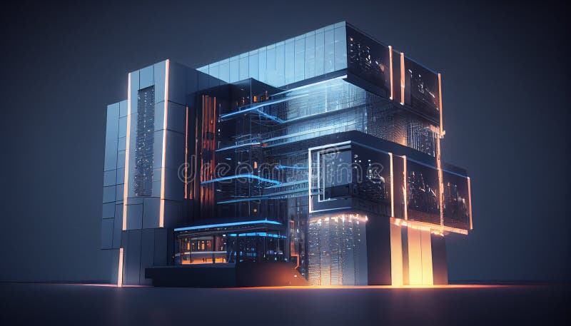 Development architecture computer systems of smart vector illustration