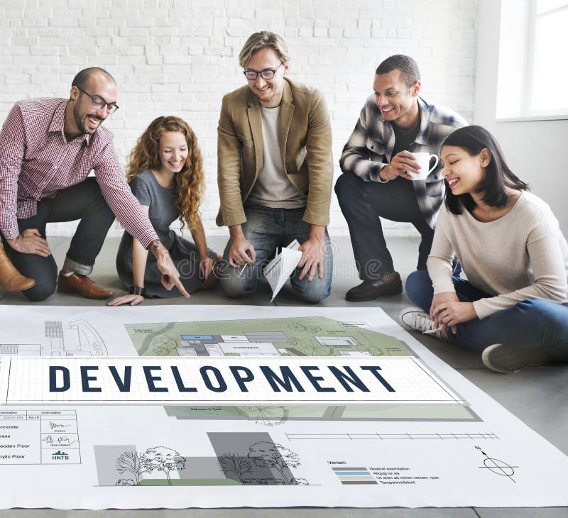 Development Blueprint Project Layout Concept Stock Photo Image of