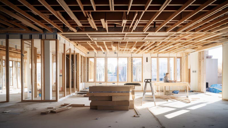 Development interior building construction royalty free illustration