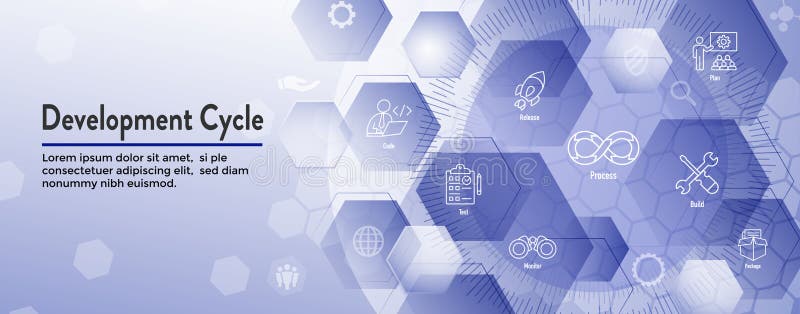 Development Operations & Life Cycle - DevOps Icon royalty free illustration