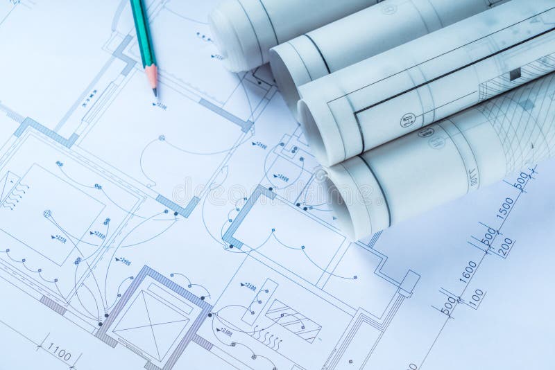 The development of technology project stock photography