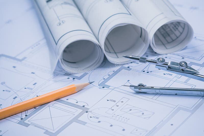 The development of technology project stock photos