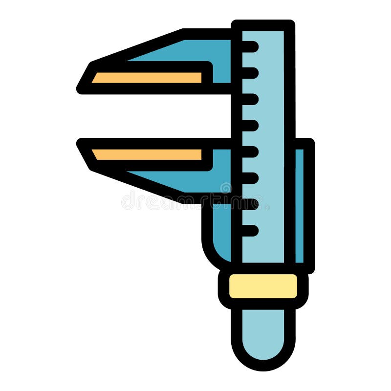 Device Caliper Icon Color Outline Vector Stock Vector Illustration of