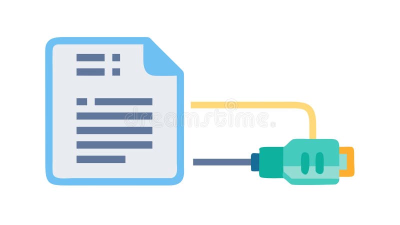 Device Compatibility or Data Port Document Icon, vector design Generative AI stock illustration