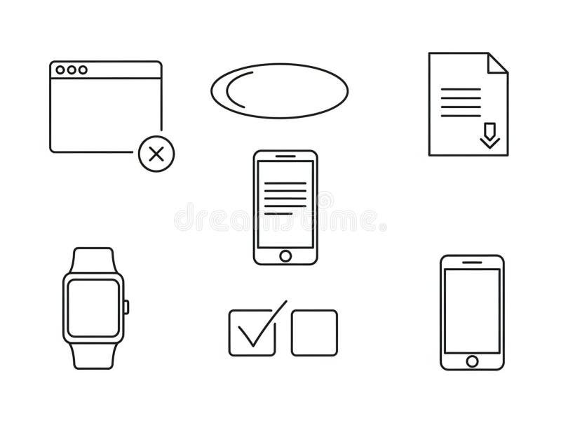 Device compatibility icons vector illustration