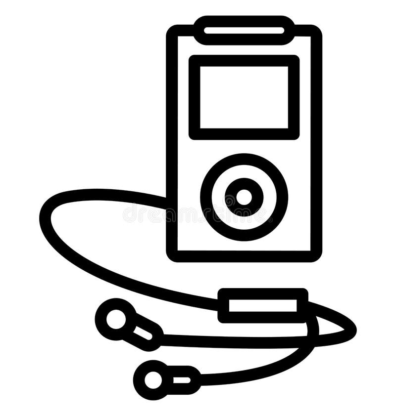 ipod clipart black and white