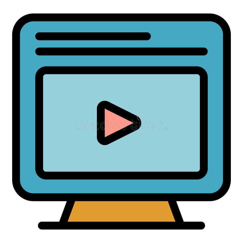 Device update icon color outline vector royalty free illustration