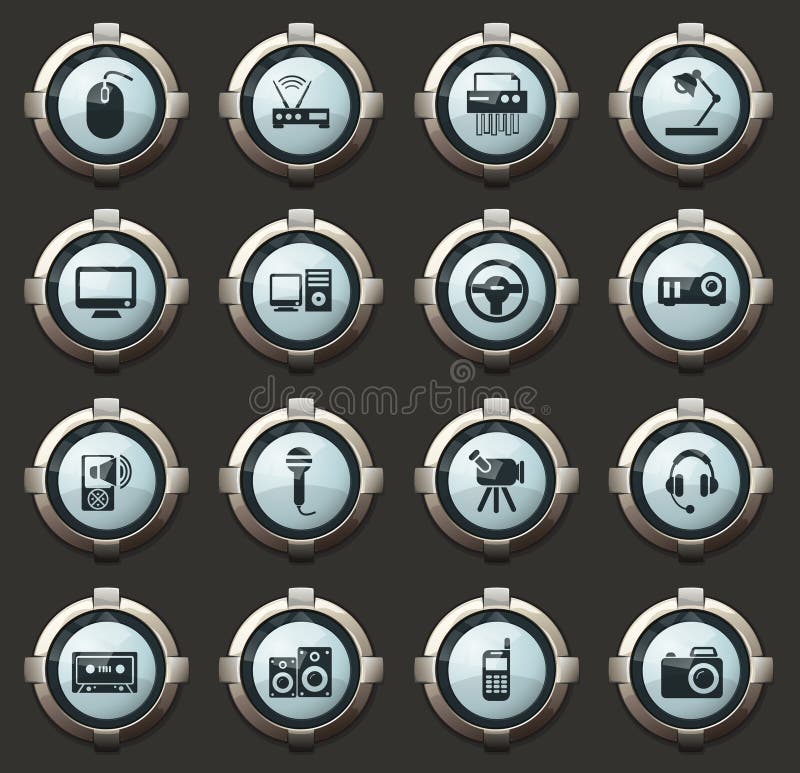 Devices icons set stock vector. Illustration of connection 135016887