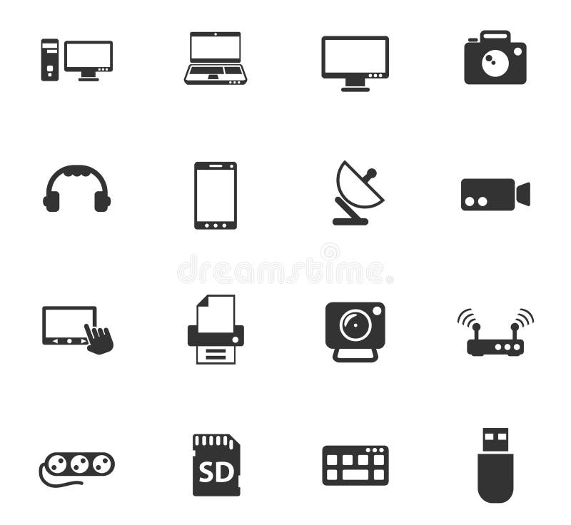 Devices icon set stock vector. Illustration of icon 141462833