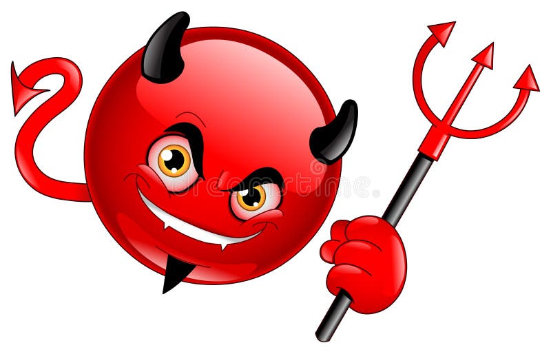 Download Devil emoticon stock vector. Illustration of evil, expression - 15453240