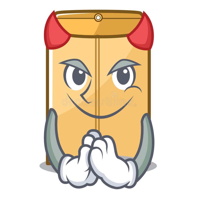 Devil envelope mailer in the mascot closet royalty free illustration