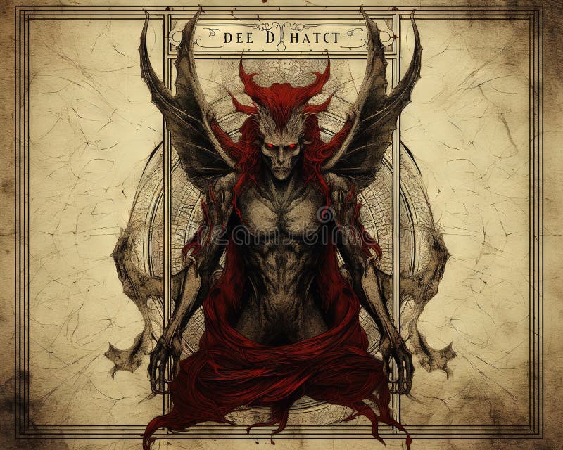 The Devil Esoteric Tarot Card is Aprintable. Stock Illustration