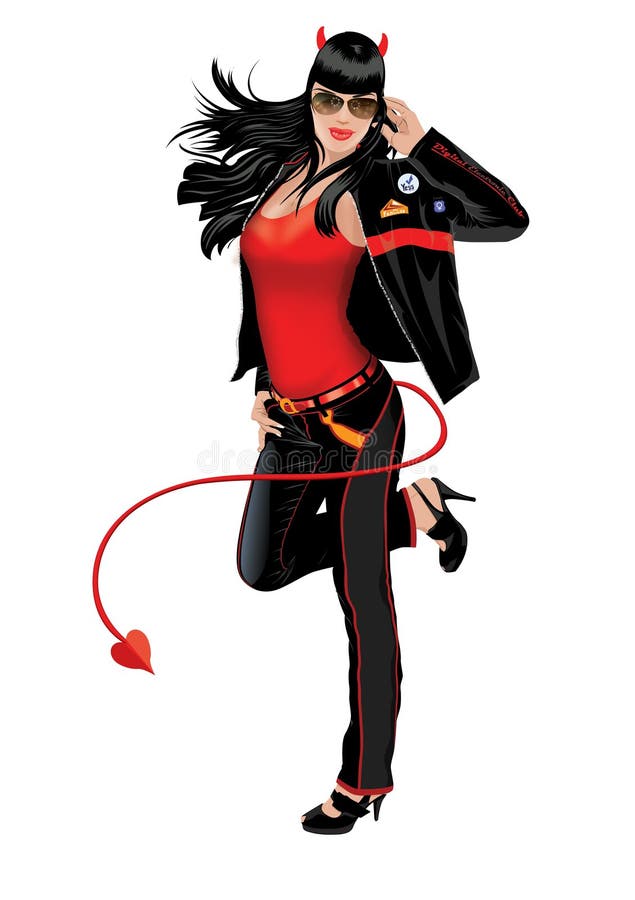 Devil Halloween Girl royalty free illustration Devil Halloween Girl royalty free illustration