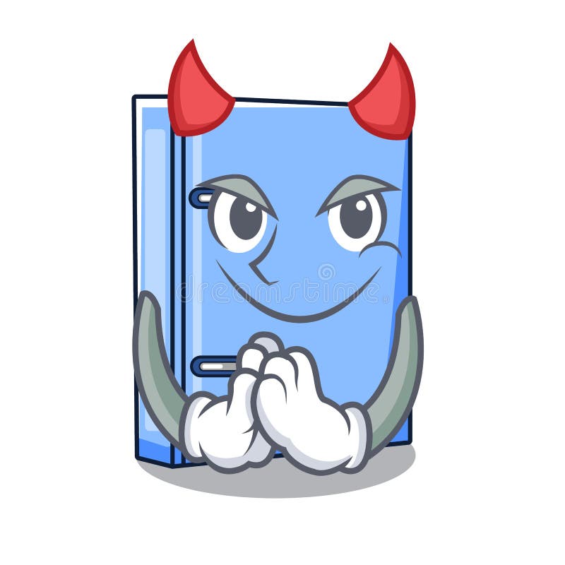 Devil office binder mascot blank copy book stock illustration