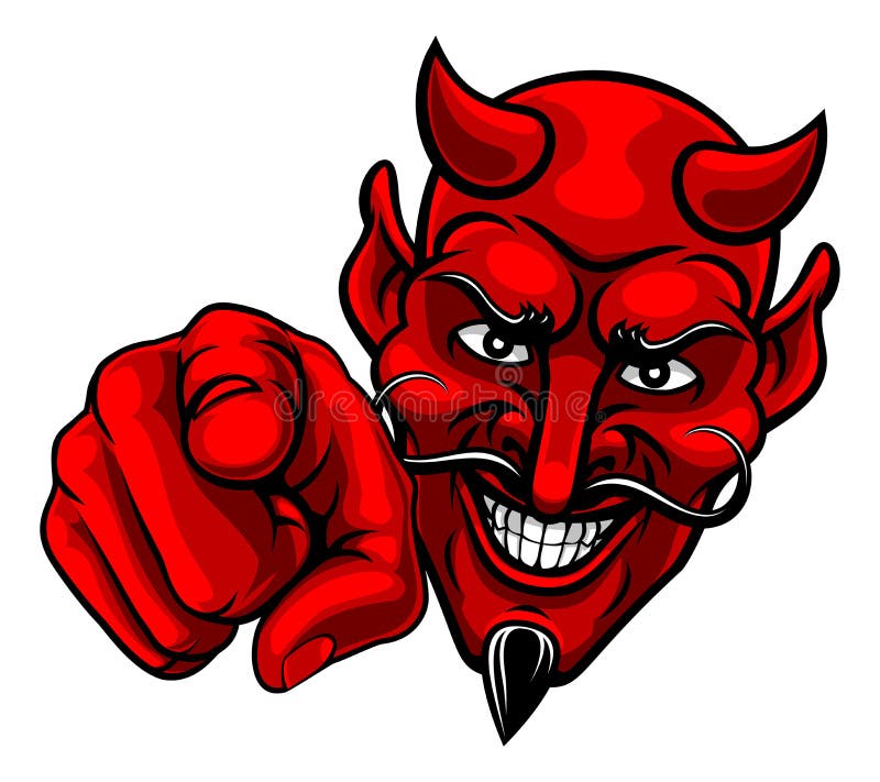 Devil Satan Pointing Finger at You Mascot Cartoon Stock Vector - Illustration of horns, finger: 175159785 Devil Satan Pointing Finger at You Mascot Cartoon Stock Vector - Illustration of horns, finger: 175159785