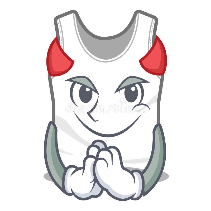 Devil undershirt folded in a cartoon closet vector illustration