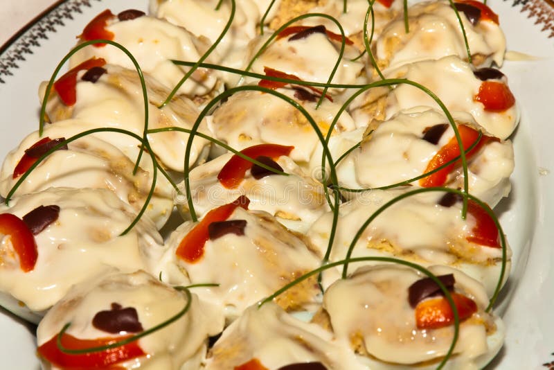 Deviled eggs royalty free stock images