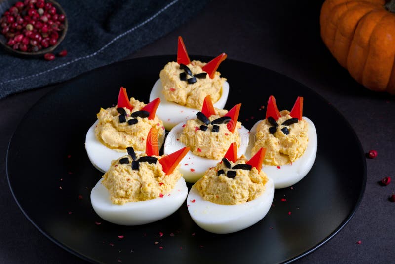 Deviled eggs, party snack royalty free stock photography