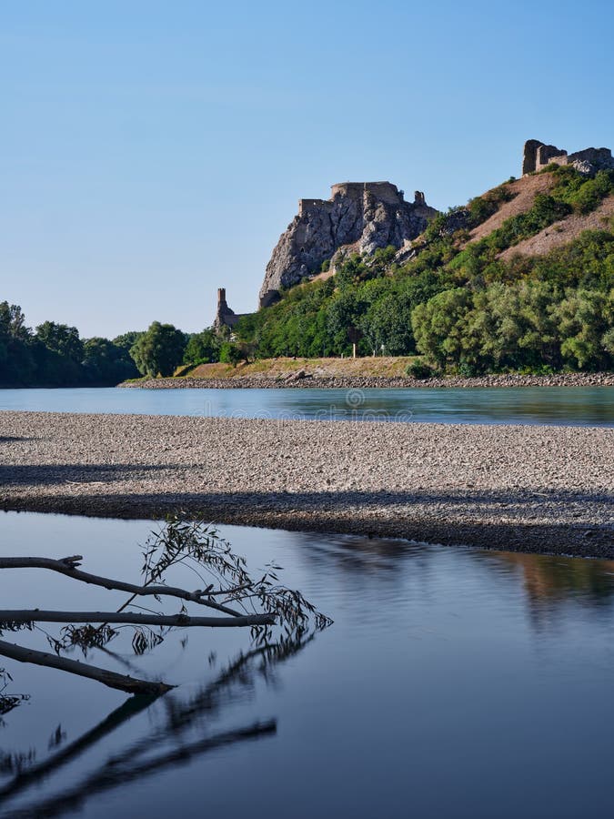 Devin castle ruins and Danube river