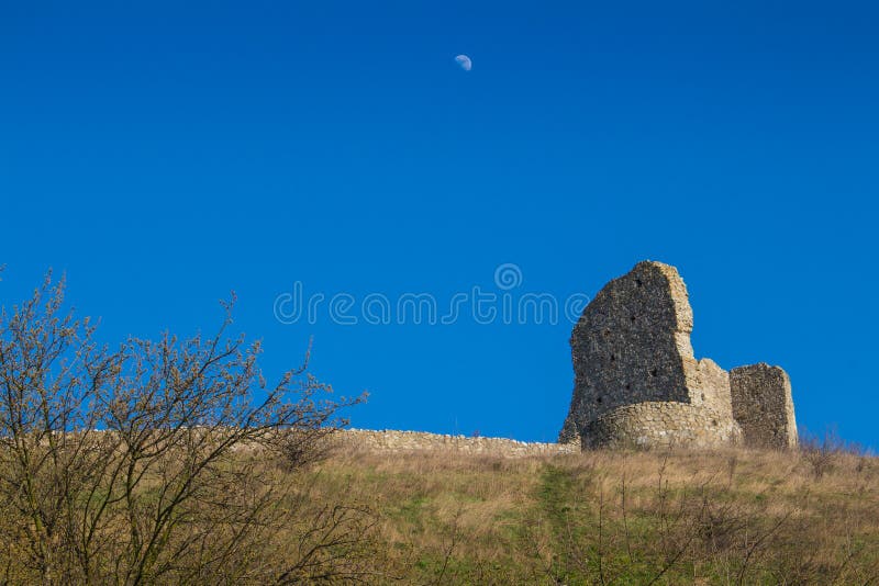 Devin castle ruins, surrounding wall, Slovakia