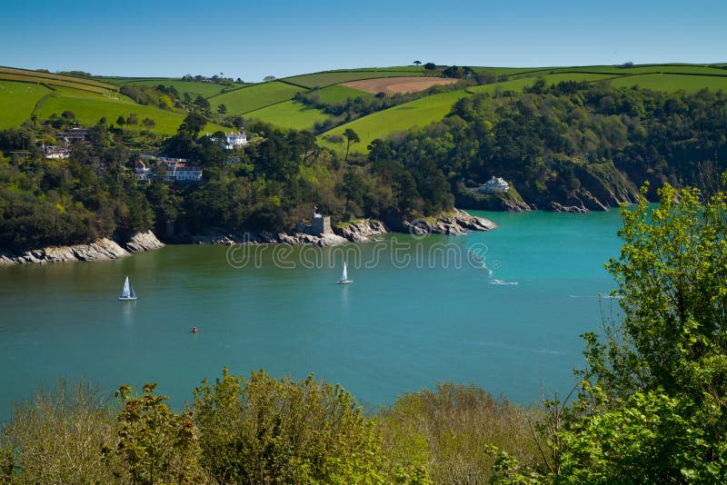 Devon Coastline Near Dartmouth, Devon Stock Photo Image