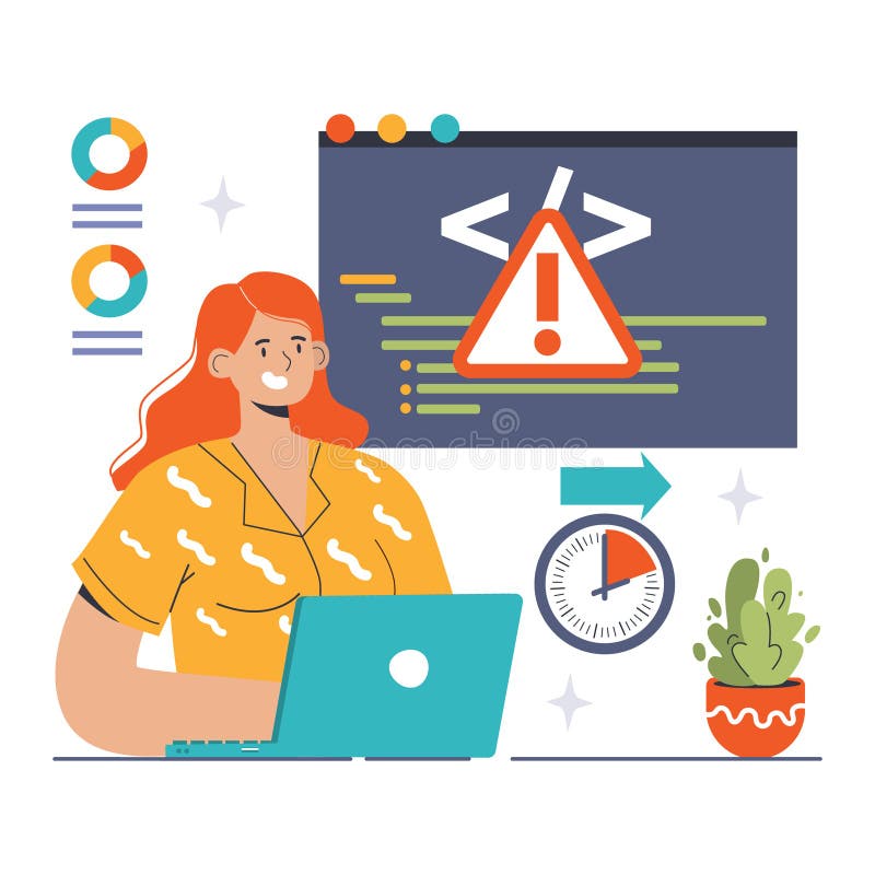 DevOps. Software development methodology. Software development stock illustration