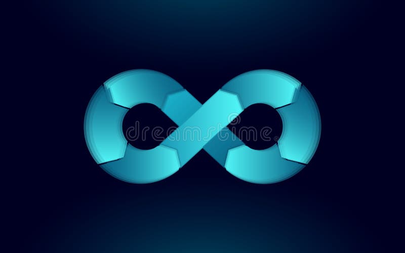 Devops software development operations infinity symbol. Programmer administration system life cycle quality. Coding vector illustration