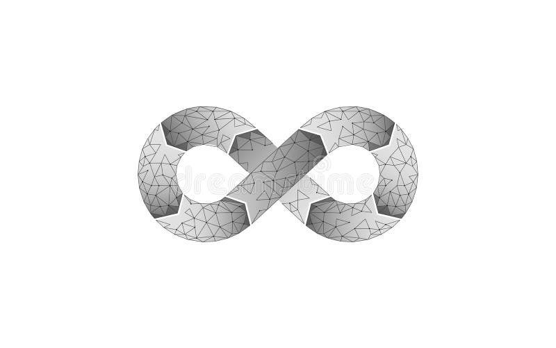 Devops software development operations infinity symbol. Programmer administration system life cycle quality. Coding vector illustration