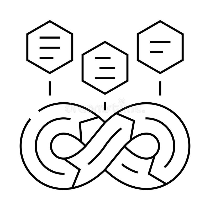 Devops software line icon vector illustration royalty free illustration