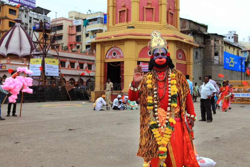 Devotee appear as the Hindu God Hanuman