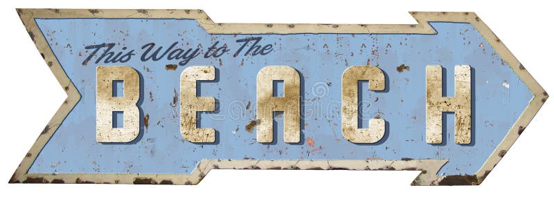 Deze manier aan het Strand Tin Sign royalty-vrije stock afbeelding Deze manier aan het Strand Tin Sign royalty-vrije stock afbeelding