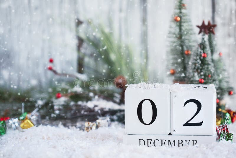 2 2. Dezember Abreißkalender mit Weihnachtsdekorationen