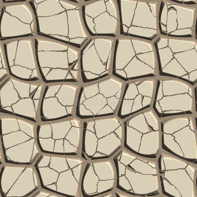 Cracked stone pavement seamless tileable decorative background pattern. Cracked stone pavement seamless tileable decorative background pattern.