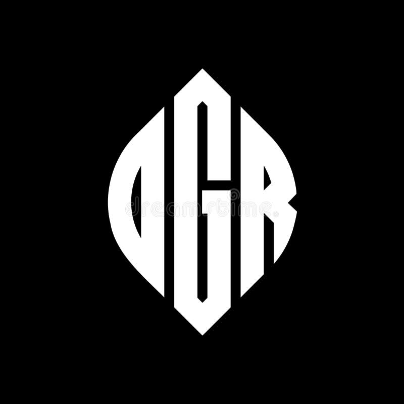 DGR circle letter logo design with circle and ellipse shape. DGR ellipse letters with typographic style. The three initials form a stock illustration