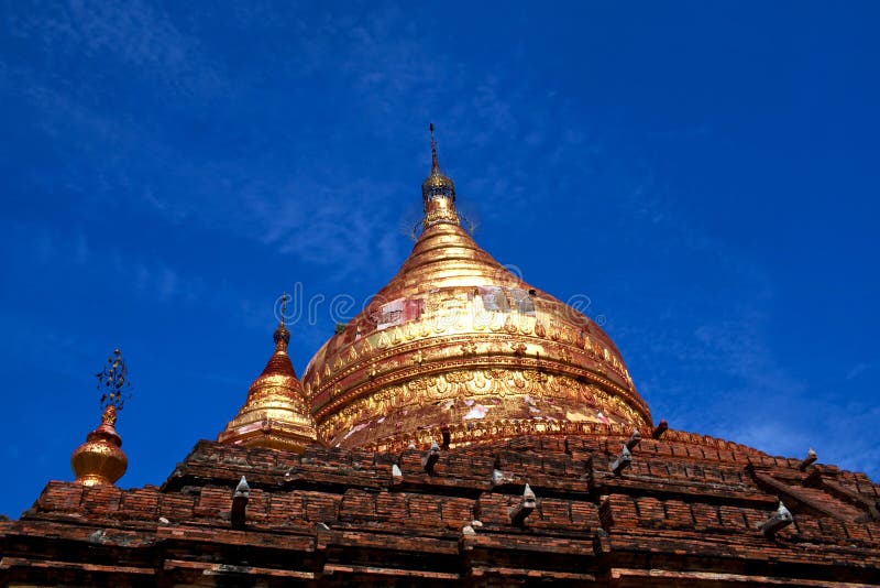 Dhammayazika pagod i Bagan den arkeologiska zonen, Myanmar royaltyfri foto Dhammayazika pagod i Bagan den arkeologiska zonen, Myanmar royaltyfri foto
