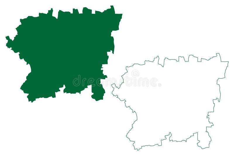 Dharwad district karnataka staatsrepubliek india belgaum division map vectorafbeelding scribble sketch dharwad map royalty-vrije illustratie