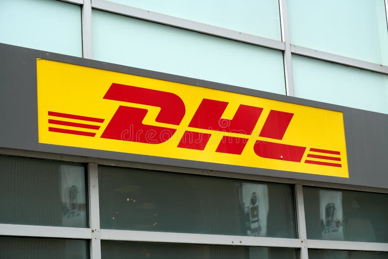 DHL office and sign editorial stock photo. Image of architecture - 133899198
